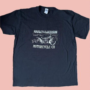 Harley-Davidson Tee – Distressed Print, Classic Biker Style